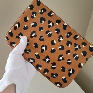 Leopard Clutch Jewell by Thirty One Gifts Animal Print Pouch Bag #0009